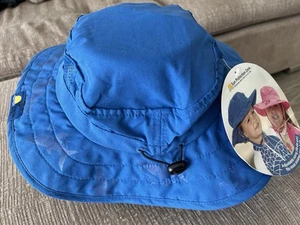 Sun Protection Zone Kids UPF 50+ Safari Sun Hat, Blue Sharks, Lightweight - Picture 1 of 4