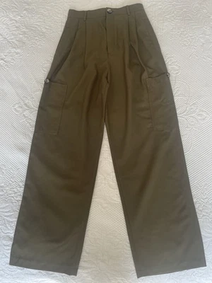 Zara Khaki Olive Green Combat Trousers Size S - Image 1 of 4