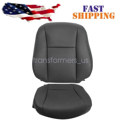 Replacement For 2007-2012 Lexus LS460 LS600h Driver Bottom & Back Seat Cover Blk - Image 1 of 4