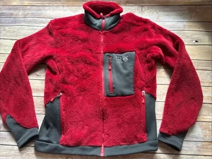 Mountain Hardwear Monkey Man High Loft Fleece Jacket Mens Medium M Red Deep Pile - Picture 1 of 9