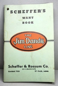 Libro Vintage Want - The Jim Dandy Line ~ Scheffer's ~ St. Paul, Minnesota. FL-5 - Foto 1 di 10