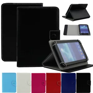 For 10"~10.1" Tablet Universal PU Leather Flip Stand Case Folding Folio Cover - Picture 1 of 19