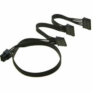 6 Pin to 3 SATA Peripheral IDE Power cable for Seasonic and Asus Modular PSU 