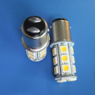 10x BA15D 1142 18-5050 SMD Bombilla LED Luces Coche/Barco AC/DC 12-24V Blanco Cálido #D Foto 1 de 4