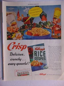 1942 RICE KRISPIES With Snap Crackle Pop Guys vintage art print ad - Picture 1 of 1