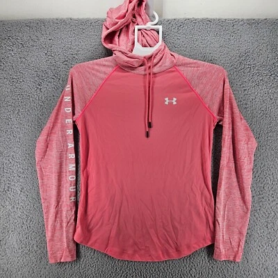 UNDER ARMOUR Women Loose HeatGear Peach Lightweight Hoodie Polyester Sz XS - Image 1 of 4