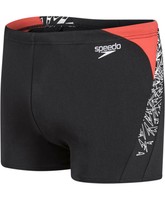 Speedo Mens Boom Splice Aquashort Jammer Shorts Trunks 810855B444 Black/Red