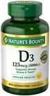 Natures Bounty Vitamin D3 5000iu 400 Softgel Bone Teeth & Immune Health Exp 7/24