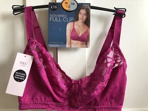 M&S BH ohne Bügel Vollschale 32DD - UVP £16 Neu mit Etikett - Bild 1 von 8