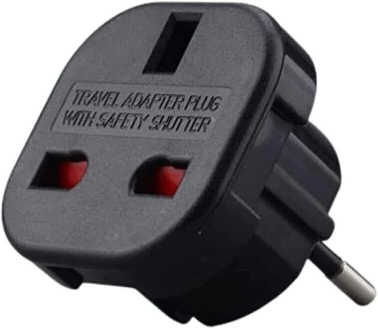 Adaptateur De Prise Britannique Vers Européenne Avec 3 Ports USB, Adaptateur De Voyage Mscien Mise à La Terre, Double Prise 2 Broches En Bas, La France, L'Espagne Et Plus (type E/F