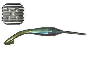 Perfect CDH67 Colorful Exhaust, Muffler & CNC Square Head - 2 Stroke 80cc Motor - Picture 1 of 14