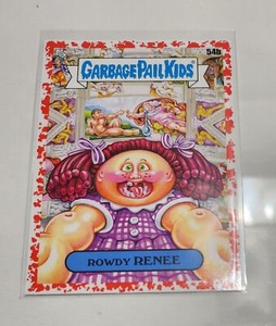 Garbage Pail Kids Goes On Vacation Red Parallel #54b Rowdy Renee 24/75