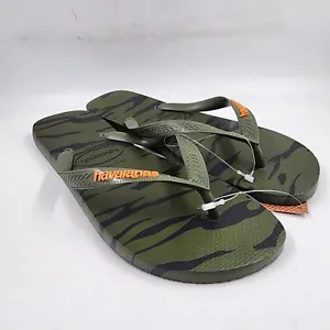 Havaianas Top Camouflage Flip Flops Men's 13 Green Thong Style + - Picture 1 of 16