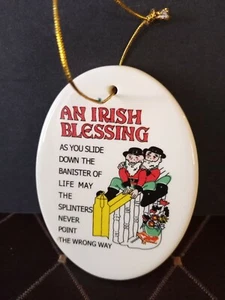 Irish Blessing Christmas Ornament  by Liffey Artifacts of Ireland  Excellent!  - Picture 1 of 3