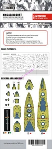 Hunter M700180 1/700 scale HMS AGINCOURT DECK PAINTING sticker 2019 NEW - Picture 1 of 1