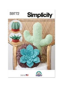 SIMPLICITY 9772 DECORATIVE PLUSH CACTUS PILLOWS Sewing Pattern Skill: AVERAGE - Picture 1 of 5