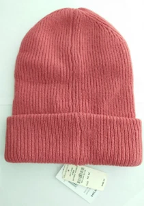 NUOVO $495 The Elder Statesman Cashmere Parker Beanie rosa canina taglia unica nuovo con etichette - Foto 1 di 5