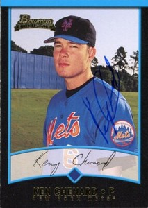 2001 Bowman KEN CHENARD Signed Card autograph AUTO METS