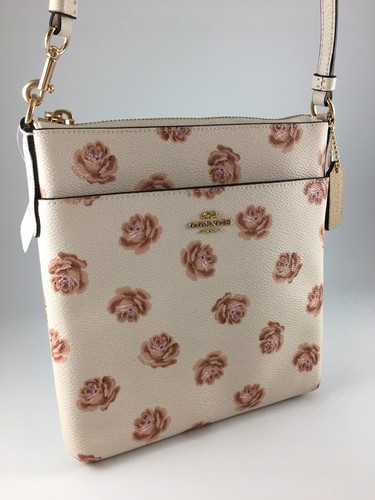 BORSA A TRACOLLA COACH NEW YORK GESSO ROSA STAMPA KITT MESSENGER ZIP TOP NUOVA CON ETICHETTE