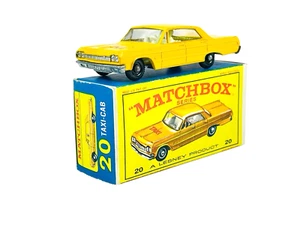 Matchbox Lesney No. 20 BPW Chevy Impala Taxi Cab w/E4 Style Box - Picture 1 of 12