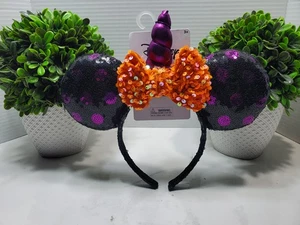 Disney Minnie Mouse Ohren Pailletten Einhorn Polka Dots Stirnband 🖤💜🧡von ihr ~ NEU - Bild 1 von 7