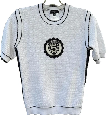 Новый! Топ Chanel No5 белый размер: 36/маленький - Изображение 1 из 4