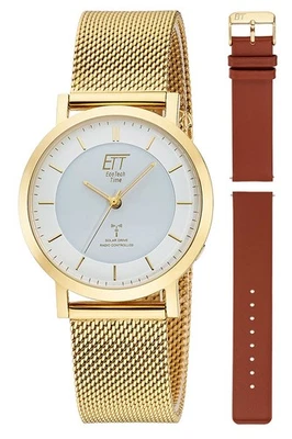 ETT ECO TECH TIME Funk-Solar Damenuhr Atacama Goldfarben mit 2 Bändern ELS-11619 - Bild 1 von 4
