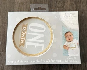 Babys erstes Jahr Bauch Aufkleber 1 - 12 Monate Peel Stick - Bild 1 von 6