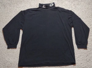 Vintage Starter Green Bay Packers Turtleneck Men's L Black Long Sleeve Shirt NFL - Picture 1 of 9