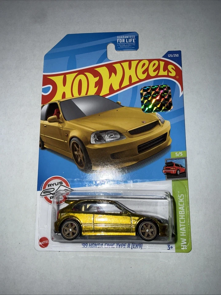 hot wheels 2022 super treasure hunt Factory Sticker 99 Honda Civic Type R EK9 - Image 1 of 4