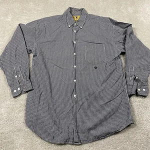 Camisa Cabeza de Pato Para Hombre L Azul Blanco Cuadros de Guinga Bolsillo de Algodón con Botones - Imagen 1 de 8
