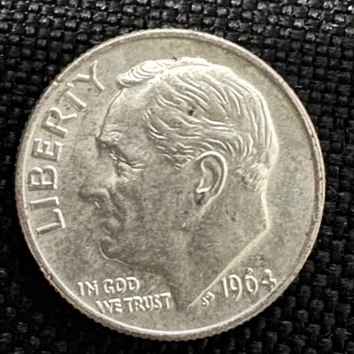 1964 P Roosevelt Silver Dime, Good Album Filler, **FREE SHIPPING** #506 - Image 1 of 4