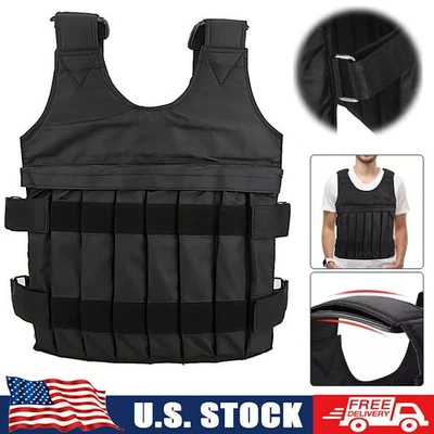 Chaleco Ejercicio Pesado Fitness Entrenamiento Entrenamiento Deporte 110lbs Peso Ajustable Foto 1 de 4