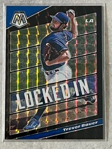2021 Mosaic Trevor Bauer Locked In Black Prizm 1/1 #LI-1 Los Angeles Dodgers - Bild 1 von 2