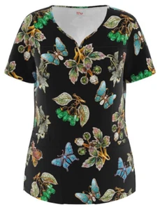 Beverly Hills Uniforms 4 Way Stretch 3 Pocket Scrub Top, Style 451 Col 136 XS-2X - Picture 1 of 1