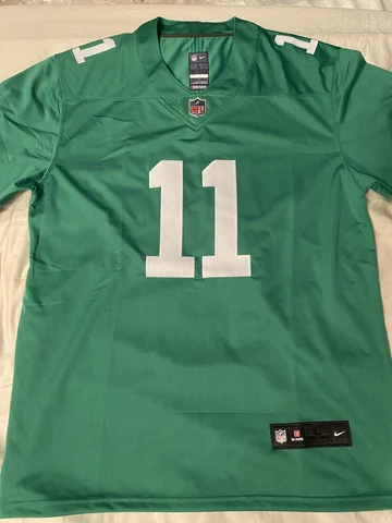 AJ Brown Kelly Green Jersey #11 Philadelphia Eagles Mens Large Stitched New NFL Cover