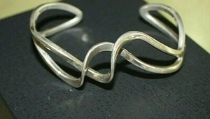 Navajo Jewelry Michael Kirk Sterling Silver Cuff Bracelet - Picture 1 of 4