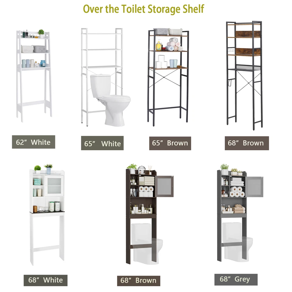Armario de almacenamiento sobre inodoro organización ahorro de espacio baño multitamaño Foto 1 de 1
