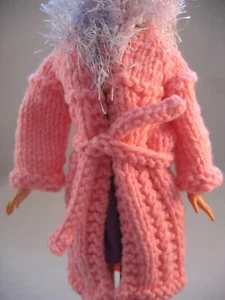 Hand Knit Doll Clothes Pink Coat Jacket fits 11.5" fashion doll such as Barbie - Picture 1 of 2