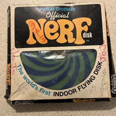 Винтажный 1970 Nerf Первый в мире Крытый Летающий Диск с Коробкой Parker Brothers Редкий - Изображение 1 из 4