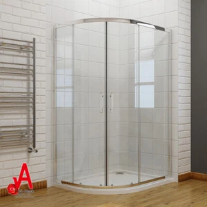 Curved Shower Screen Bathroom Shower Enclosure with Base Suit 800/900/1000mm - Picture 1 of 34