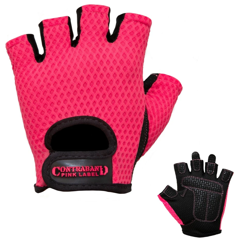 CLEARANCE 50% OFF!!Contraband Pink Label 5307 Womens Diamond Mesh Lifting Gloves
