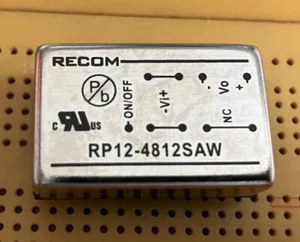 Convertidor 12V ±1% 1A 12W DC/DC 18-75Vin 1.6kV aislado. Sierra Recom RP12-4812 - Imagen 1 de 6