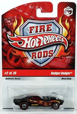 Hot Wheels Rodger Dodger Fire Rods Series - N9020 NRFP 2008 Matte Black 1:64 - Image 1 of 4