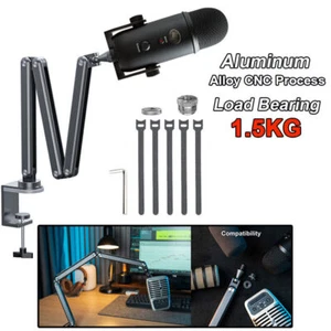 Microphone Arm Stand Suspension Boom Scissor Mic Arm Stainless Steel Holder - Picture 1 of 20