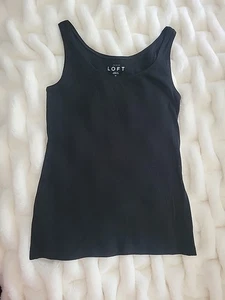 Women's Size Medium Black Ann Taylor Loft Tank Top Stretch - Picture 1 of 7
