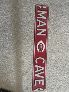 Cincinnati Reds Street Sign Man Cave with Logo 36x 6 Heavy Gauge Steel - Picture 1 of 2