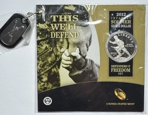 United States Mint 2012 Infantry Soldier Silver Dollar Defenders of Freedom Set - Picture 1 of 3
