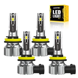 4X AUXITO H11 H8 LED Headlight Kit Combo Bulb High Low Beam 80000LM White 6500K - Picture 1 of 12