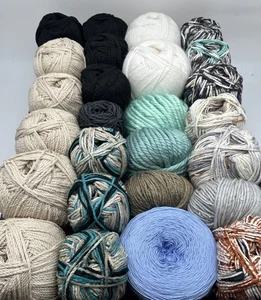 26 Ball Bundle Joblot Seconds / Budget Knitting Crochet Yarn Wool - 2.95kg/2950g - Picture 1 of 10